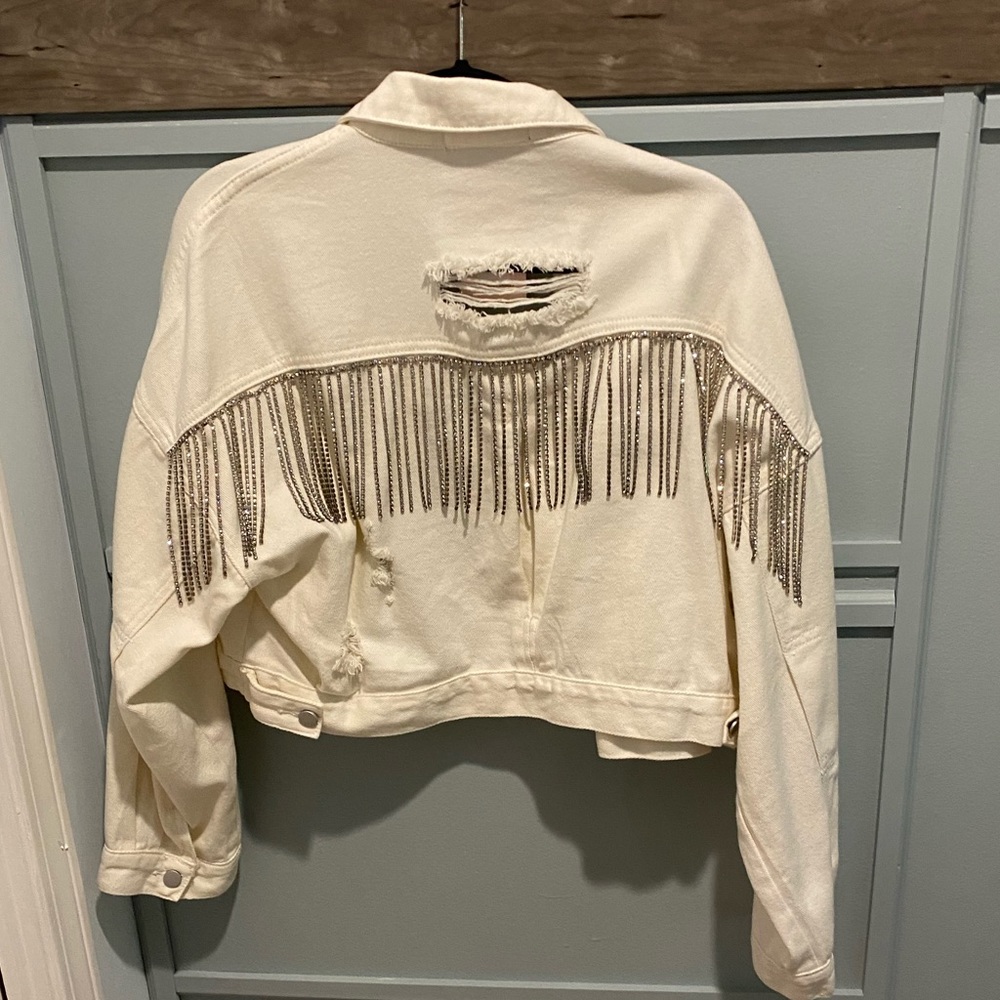 Rhinestone Fringe Jacket